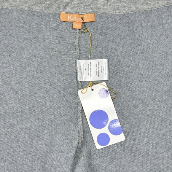 NWT Kier+J Sweater Pant Sz. M Gray Knit Drawstring Mid-Rise Cotton Pajama Lounge - Picture 3 of 11